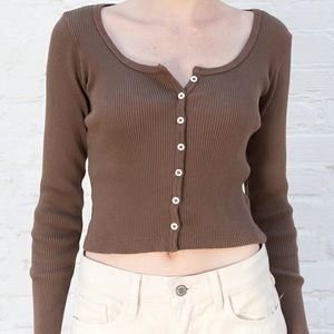 Brandy Melville Zelly Long Sleeve Brown One Size (XS/S)